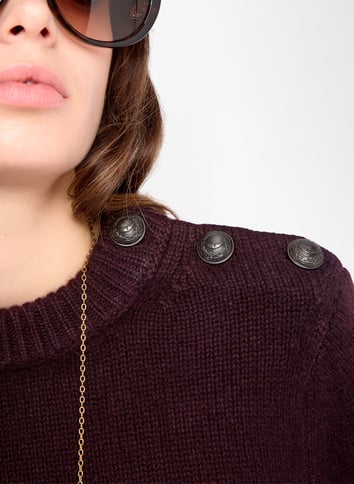 Pull droit col rond en cachemire ZADIG&VOLTAIRE Orange
